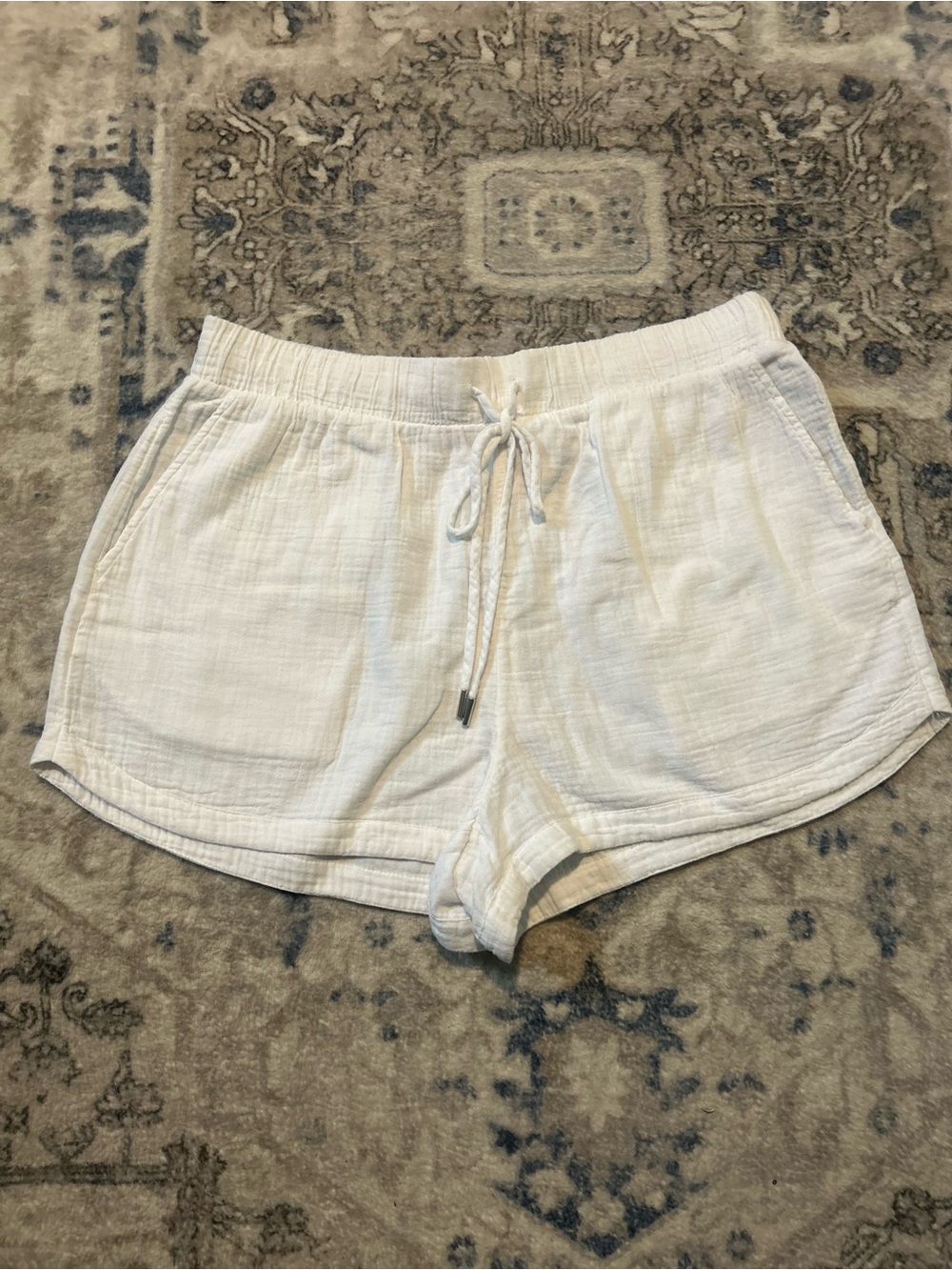 Calla White Drawstring Women’s Lounge Shorts